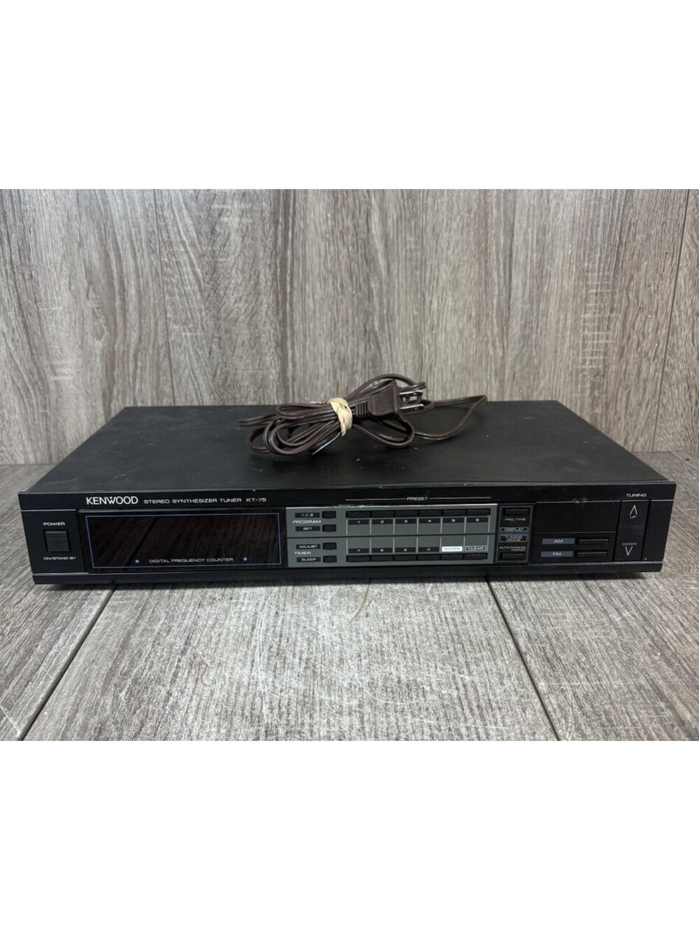 Kenwood KT-75 Stereo Synthesizer Tuner AM/FM Vintage 1980s Japan TESTED Working